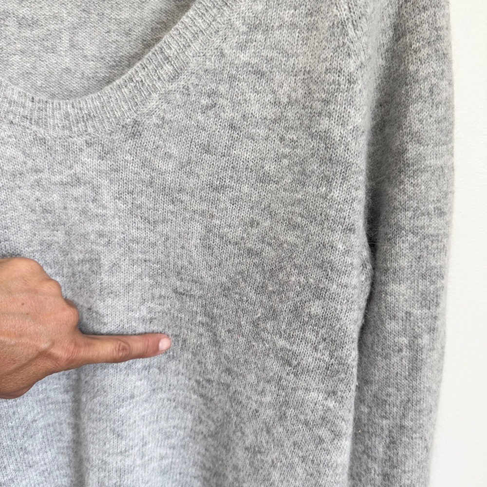 Heed Scoop Neck Rabbit Hair Blend Sweater Oversized Slouchy - Picture 5 of 10